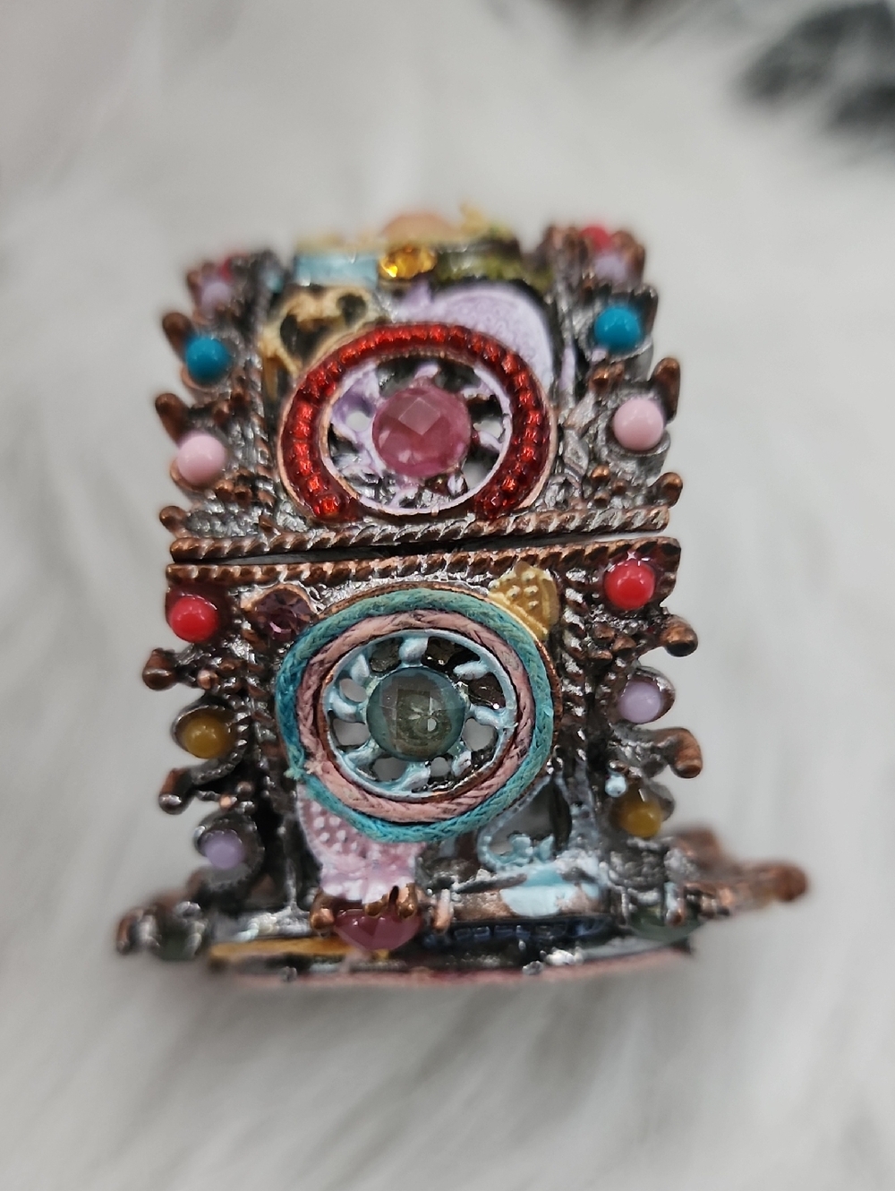 Narmi Colorful Beaded Floral Bracelet Watch - Multicolor, Needs Battery Put In - Picture 6 of 7